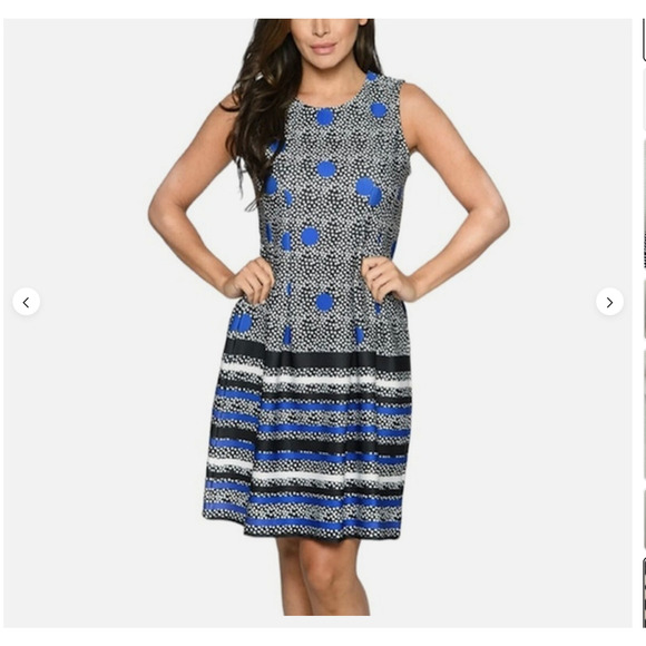 Isle by Melis Kozan Bottomless Brunch Scuba Dress Polka Dot Sleeveless Medium - Picture 5 of 10